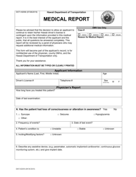 Form DOT-H2058 Medical Report - Hawaii, Page 2