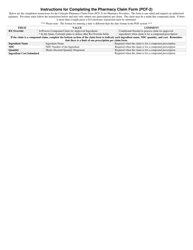 Form PCF-2 Colorado Pharmacy Claim Form - Colorado Medical Assistance Program - Colorado, Page 3