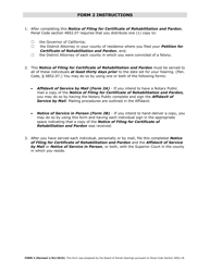 Form 2 Notice of Filing of Petition for Certificate of Rehabilitation Pardon - California, Page 4