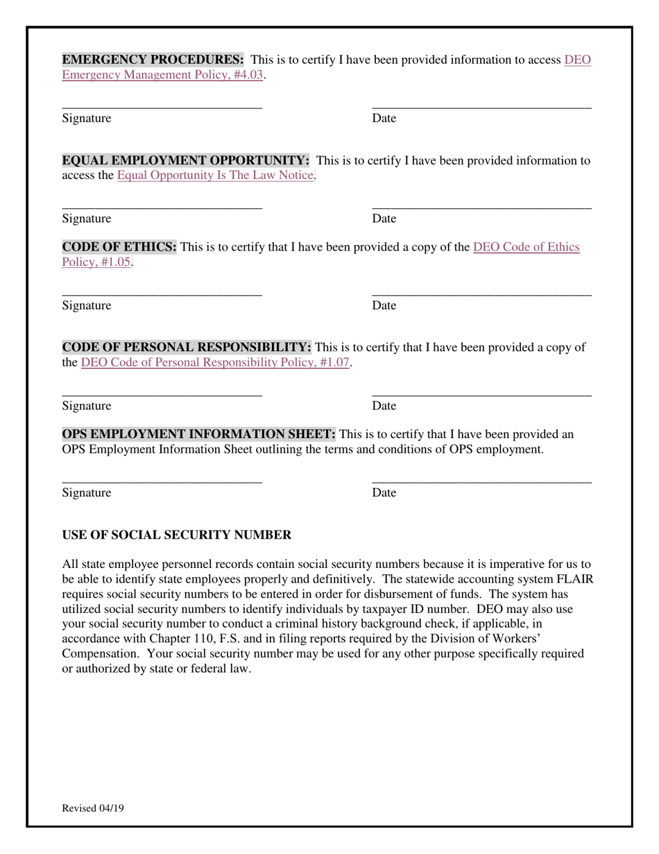 Ops Employee Certifications - Florida, Page 2