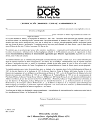 Document preview: Formulario CANTS22/S Certificacion Como Delator Bajo Mandato De Ley - Illinois (Spanish)