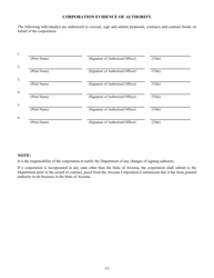 Application for Contractor Prequalification - Arizona, Page 14