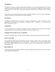 Application for Contractor Prequalification - Arizona, Page 4