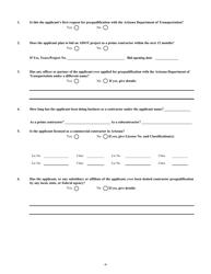 Application for Contractor Prequalification - Arizona, Page 6