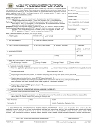 Form PA-3 Disability Parking Permit Application - Hawaii, Page 3