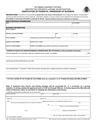 Form FSDL-708 Wyoming Restricted Class Driver License Application - Wyoming, Page 5