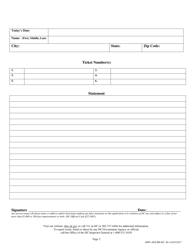 Form DMV-ADS-RR-001 Request for Reconsideration - Washington, D.C., Page 2
