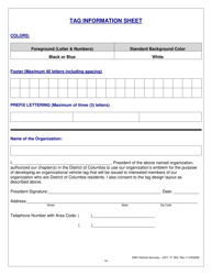 Form OVT-P-002 Organizational Vehicle Tag Membership Application - Washington, D.C., Page 10
