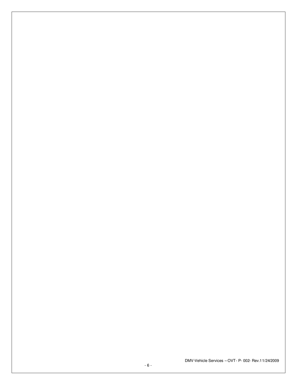 Form OVT-P-002 Organizational Vehicle Tag Membership Application - Washington, D.C., Page 6