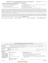 Form MV-44NCI Application for Name Change Only on Standard Permit, Driver License or Non-driver Id Card - New York (Italian), Page 3