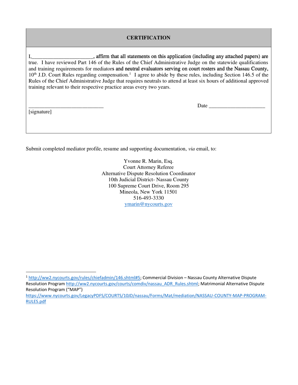 Commercial Roster Application - Nassau County, New York, Page 5