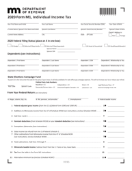 Form M1 &quot;Individual Income Tax&quot; - Minnesota, 2020