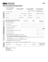 Form IG261 &quot;Fire Safety Surcharge Return&quot; - Minnesota, 2022