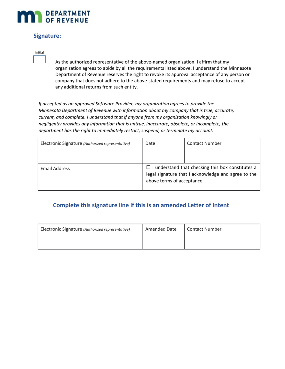 Tax Software Provider Registration Form - Minnesota, Page 9