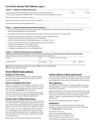 Form M1ID Identity Theft Affidavit - Minnesota, Page 2