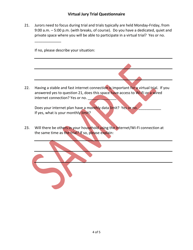 Virtual Jury Trial Questionnaire - Sample - Minnesota, Page 4