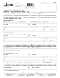 Form F137 Designation of a Minor&#039;s Guardian Under the Uniform Transfer to Minor&#039;s Act - New York City
