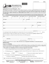 Form F511 Application for Service Retirement - Tier 1 - New York City
