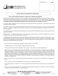 Form F511 Application for Service Retirement - Tier 1 - New York City, Page 3