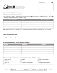 Form F609 Questionnaire for Disability Retirement Applicants - New York City, Page 2