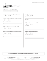 Form F609 Questionnaire for Disability Retirement Applicants - New York City, Page 4