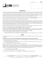 Form F625 Application for Disability Retirement - 22-year Plan Members - New York City, Page 5