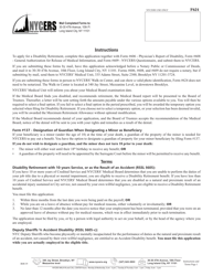 Form F624 Application for Disability Retirement Tier 6 63/10 and Special Plan Members - New York City, Page 5
