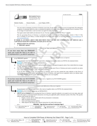 Instructions for Form F204 Special Durable Power of Attorney - New York City, Page 2
