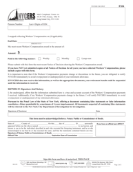 Form F354 Affidavit of Workers&#039; Compensation Payments - New York City, Page 2