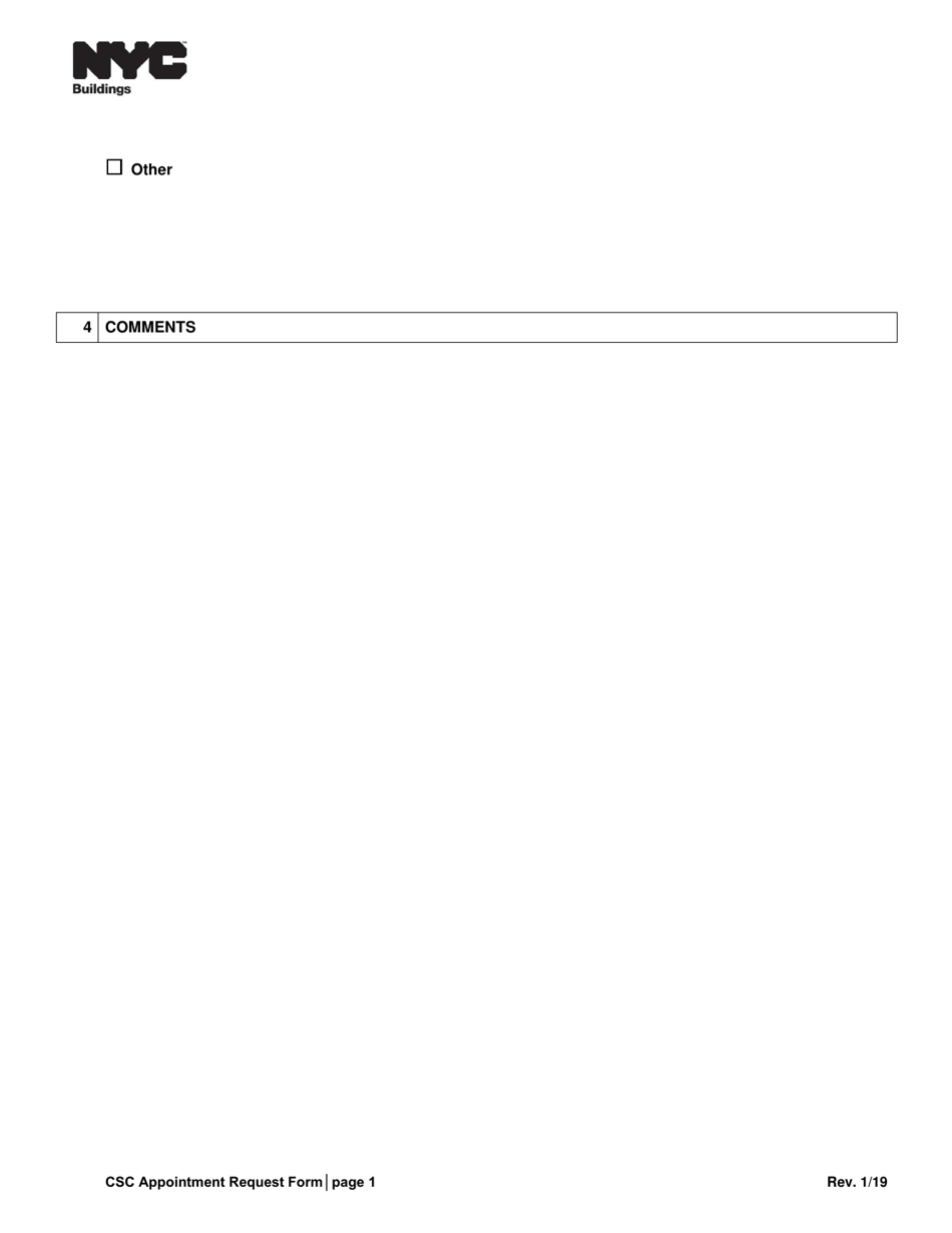 Construction Safety Compliance Appointment Request Form - New York City, Page 2