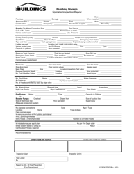 Document preview: B Form FP85 Sprinkler Inspection Report - New York City
