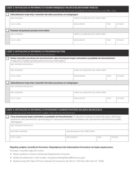 Property Information Update Form - New York City (Polish), Page 2