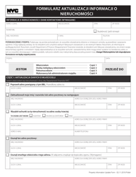 Document preview: Property Information Update Form - New York City (Polish)