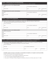Property Information Update Form - New York City (French), Page 2