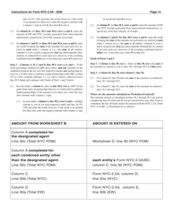 Instructions for Form NYC-2.5A Computation of Receipts Factor - New York City, Page 14