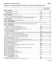 Instructions for Form NYC-2.5A Computation of Receipts Factor - New York City, Page 21