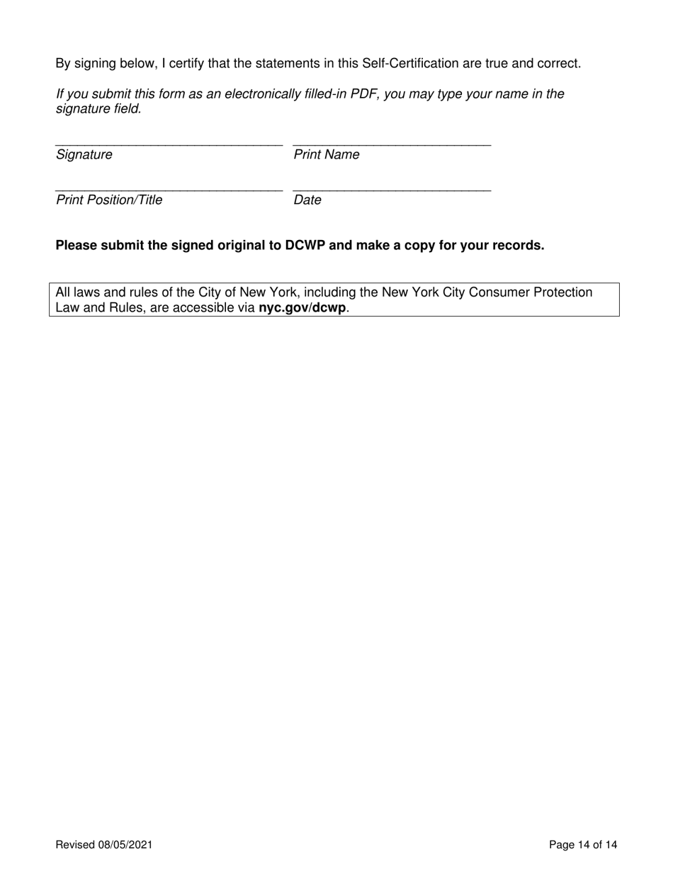 Theatrical Employment Agency Self-certification - New York City, Page 14