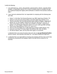 Theatrical Employment Agency Self-certification - New York City, Page 2