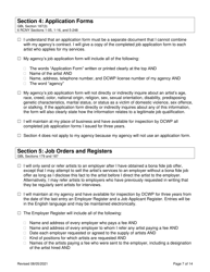 Theatrical Employment Agency Self-certification - New York City, Page 7