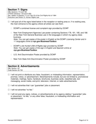 Theatrical Employment Agency Self-certification - New York City, Page 9