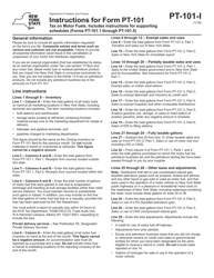 Instructions for Form PT-101 Tax on Motor Fuels (Includes Aviation Gasoline) - New York