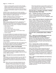 Instructions for Form PT-101 Tax on Motor Fuels (Includes Aviation Gasoline) - New York, Page 2