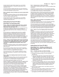 Instructions for Form PT-102 Tax on Diesel Motor Fuel - New York, Page 3