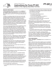 Instructions for Form PT-201 Retailers of Non-highway Diesel Motor Fuel Only (Quarterly Filer) - New York