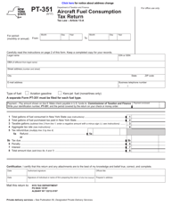 Document preview: Form PT-351 Aircraft Fuel Consumption Tax Return - New York