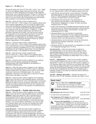 Instructions for Form PT-106 Retailers of Non-highway Diesel Motor Fuel Only - New York, Page 2