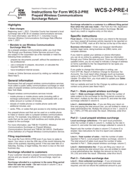 Instructions for Form WCS-2-PRE Prepaid Wireless Communications Surcharge Return - New York