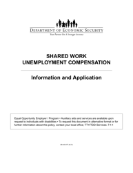 Form UB-400 Shared Work Plan Application - Arizona
