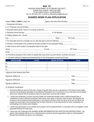 Form UB-400 Shared Work Plan Application - Arizona, Page 5