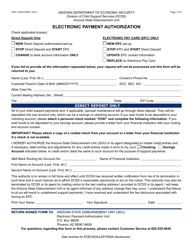 Document preview: Form CSE-1129A Electronic Payment Authorization - Arizona